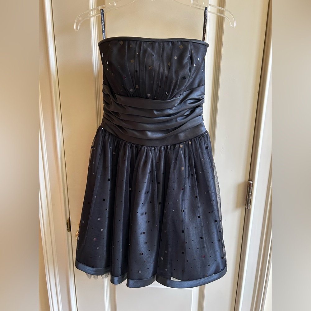 Flirty Black Jessica McClintock Strapless Dress